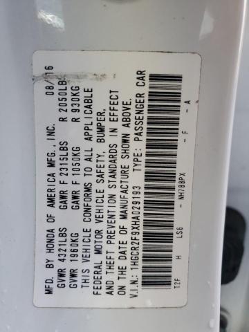 2017 HONDA ACCORD EXL - 1HGCR2F9XHA029193