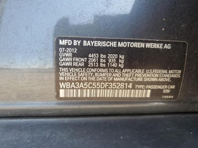 VIN WBA3A5C55DF352814 2013 BMW 3 SERIES no.12