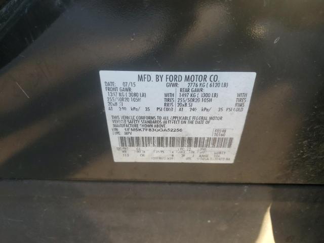 2016 FORD EXPLORER L - 1FM5K7F83GGA52256