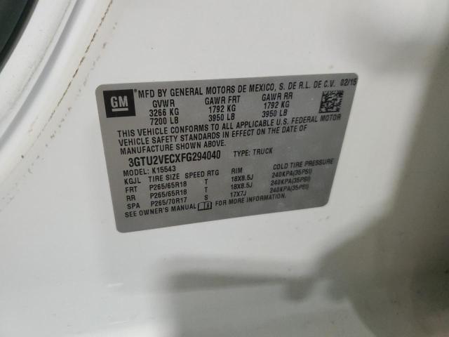 2015 GMC SIERRA K15 - 3GTU2VECXFG294040