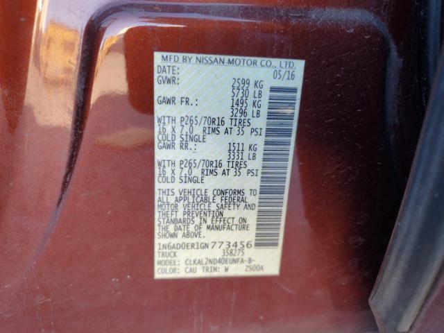 2016 NISSAN FRONTIER S - 1N6AD0ER1GN773456