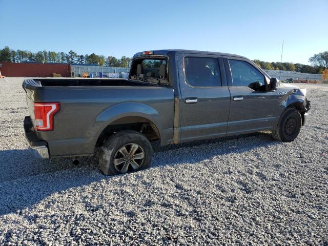 FORD F150 SUPER 2017 gray crew pic gas 1FTEW1CG0HKD11446 photo #4