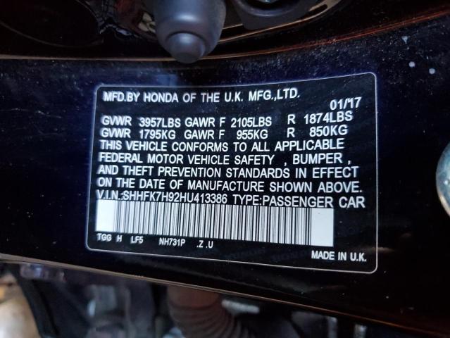2017 HONDA CIVIC SPOR - SHHFK7H92HU413386