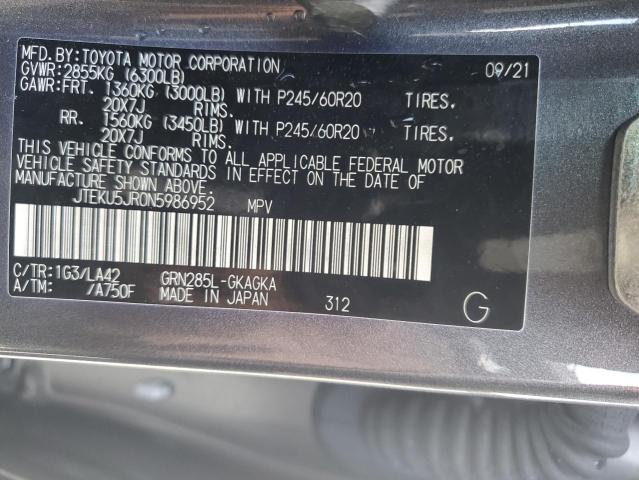 2022 TOYOTA 4RUNNER LI JTEKU5JR0N5986952