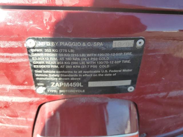 2007 VESPA GTS 250 ZAPM459L475004838