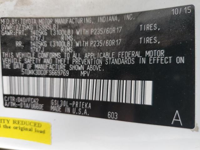 2015 TOYOTA SIENNA LE - 5TDKK3DC0FS669769