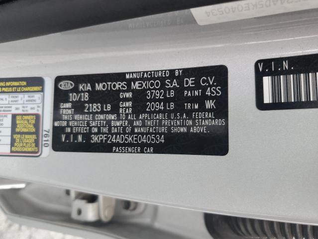 2019 KIA FORTE FE - 3KPF24AD5KE040534