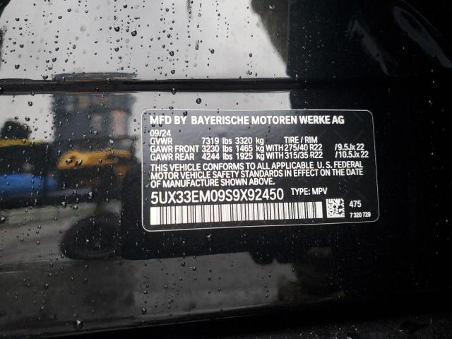 2025 BMW X7 M60I 5UX33EM09S9X92450