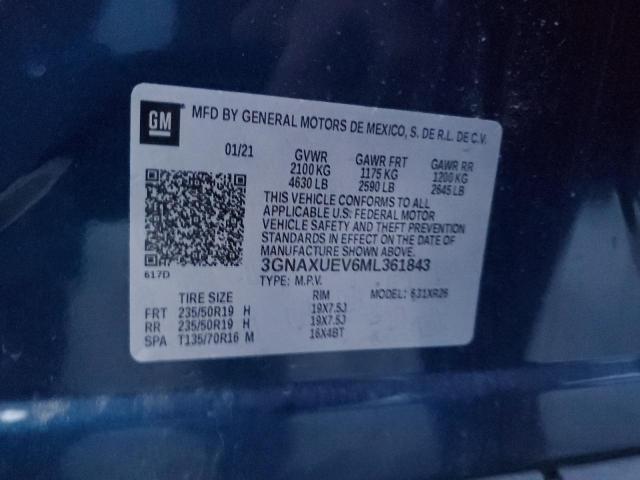 2021 CHEVROLET EQUINOX LT - 3GNAXUEV6ML361843