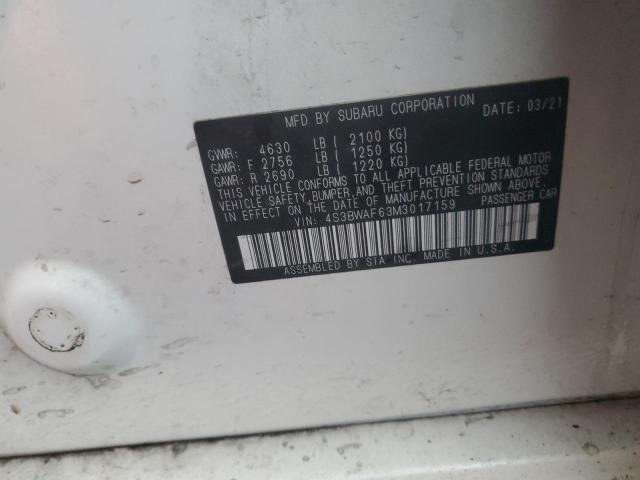 2021 SUBARU LEGACY PRE - 4S3BWAF63M3017159