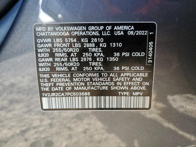 VIN 1V2JR2CA7PC503686 2023 VOLKSWAGEN ATLAS no.13