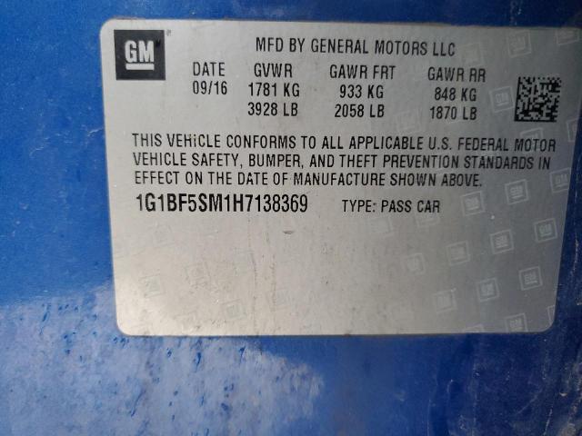 2017 CHEVROLET CRUZE PREM - 1G1BF5SM1H7138369
