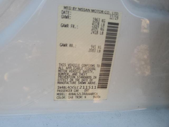 2020 NISSAN ALTIMA SR - 1N4BL4CV5LC211511