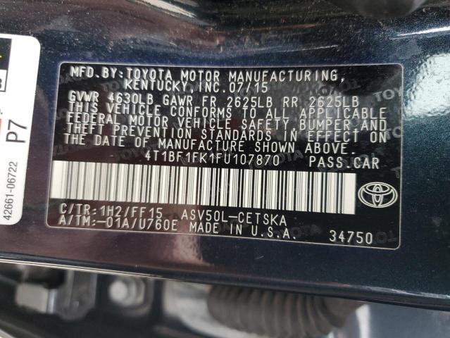 2015 TOYOTA CAMRY LE - 4T1BF1FK1FU107870