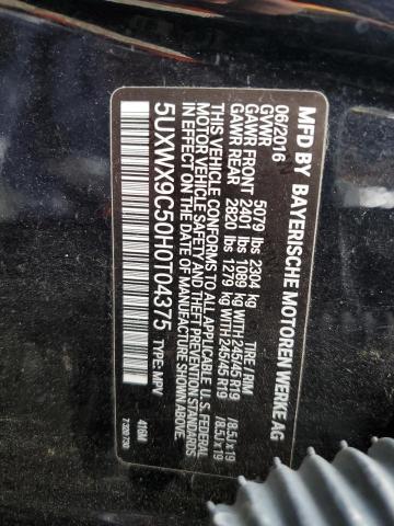 2017 BMW X3 XDRIVE2 - 5UXWX9C50H0T04375