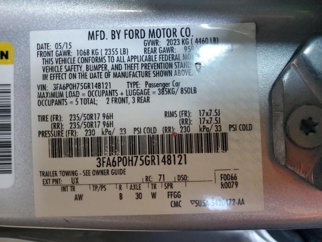 VIN 3FA6P0H75GR148121 2016 Ford Fusion, SE no.12