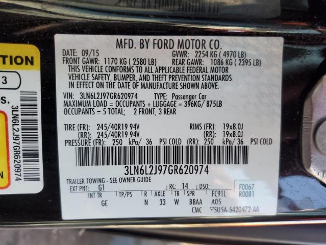2016 LINCOLN MKZ - 3LN6L2J97GR620974