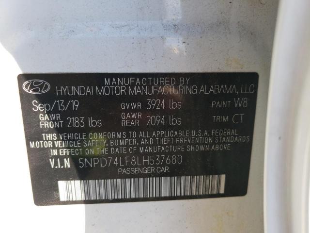 2020 HYUNDAI ELANTRA SE - 5NPD74LF8LH537680