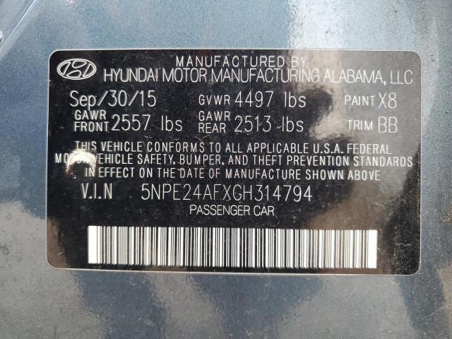2016 HYUNDAI SONATA 5NPE24AFXGH314794