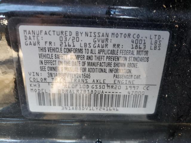 VIN 3N1AB8DV1LY241646 2020 NISSAN SENTRA no.12