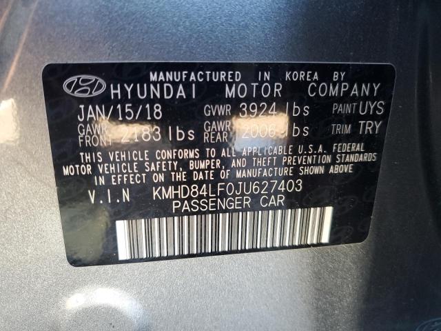 VIN KMHD84LF0JU627403 2018 HYUNDAI ELANTRA no.12