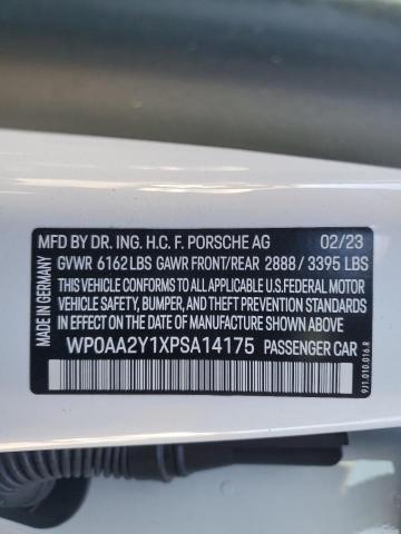 2023 PORSCHE TAYCAN WP0AA2Y1XPSA14175