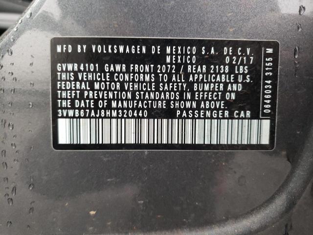 2017 VOLKSWAGEN JETTA SE - 3VWB67AJ8HM320440