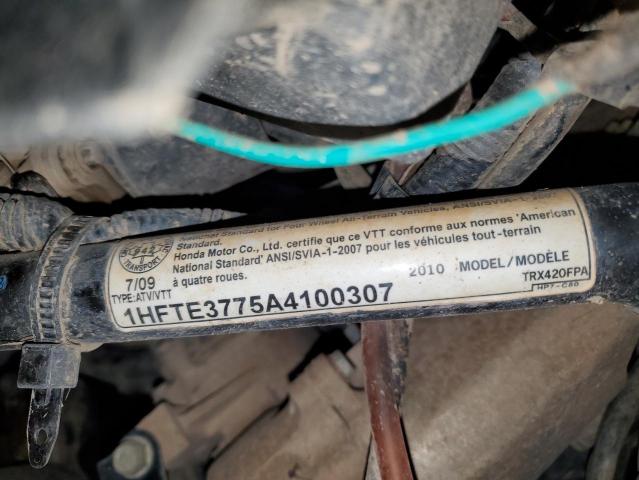 2010 HONDA TRX420 PGB 1HFTE3775A4100307