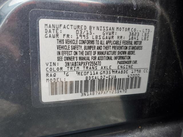 2015 NISSAN SENTRA S - 3N1AB7APXFY255470