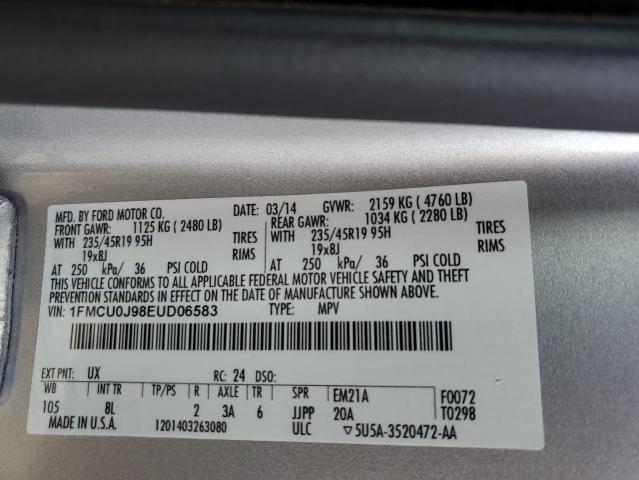 VIN 1FMCU0J98EUD06583 2014 FORD ESCAPE no.13