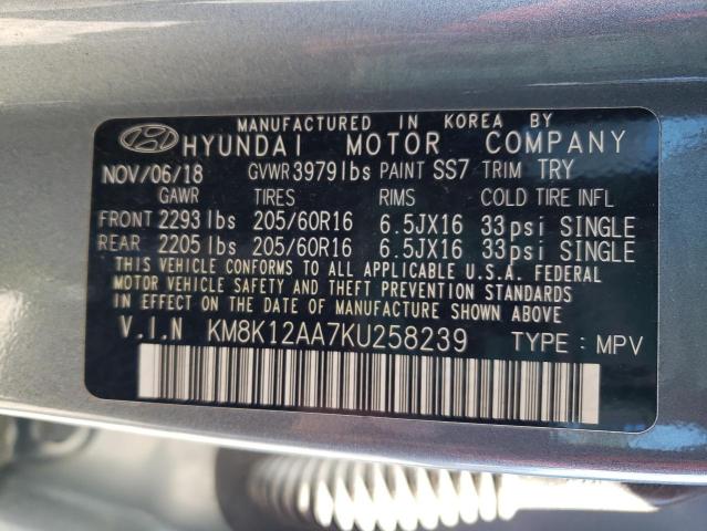 2019 HYUNDAI KONA SE - KM8K12AA7KU258239