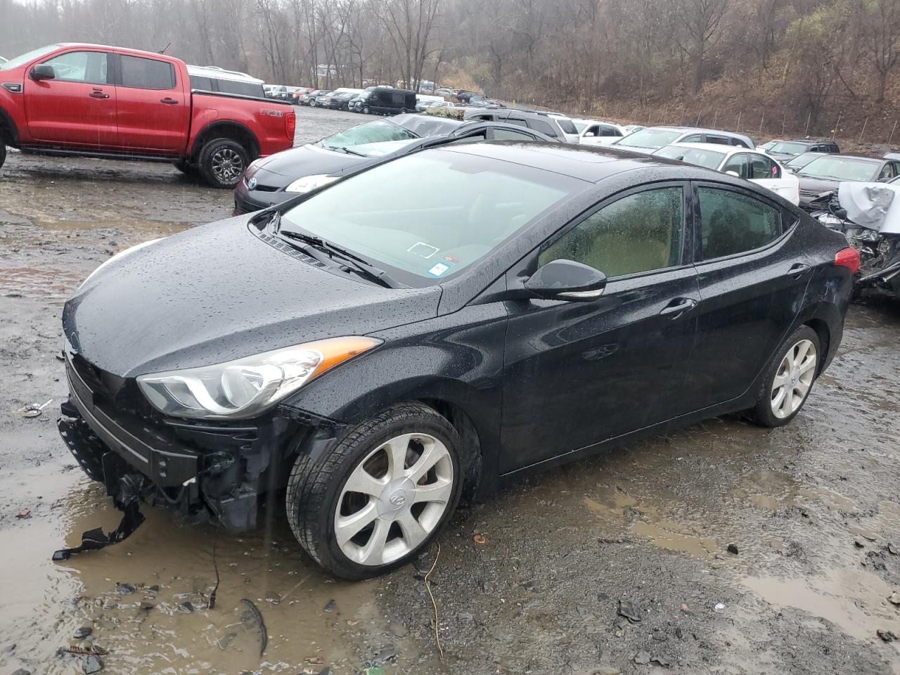 Lot #3033235810 2012 HYUNDAI ELANTRA GL