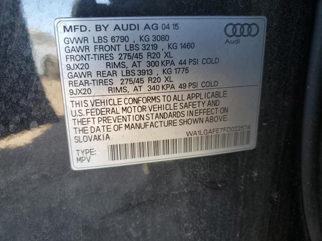 2015 AUDI Q7 PREMIUM - WA1LGAFE7FD022574