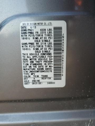 VIN JN8AS5MT0DW025276 2013 NISSAN ROGUE no.13