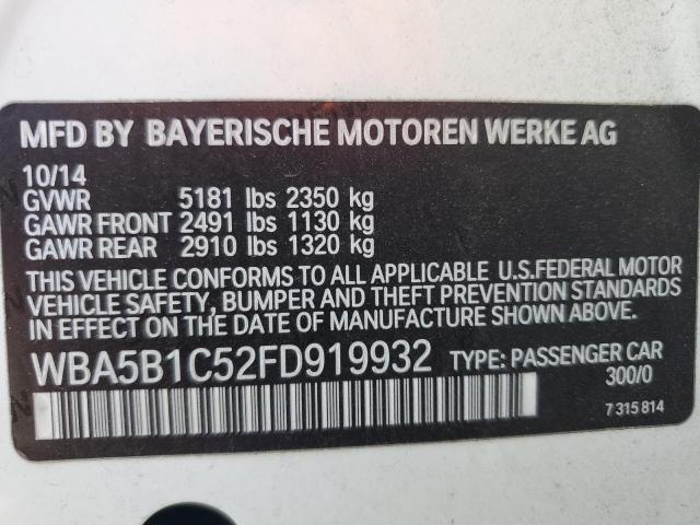 VIN WBA5B1C52FD919932 2015 BMW 5 Series, 535 I no.12