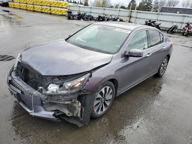 HONDA ACCORD HYB 2014 gray  hybrid engine 1HGCR6F57EA008883 photo #1