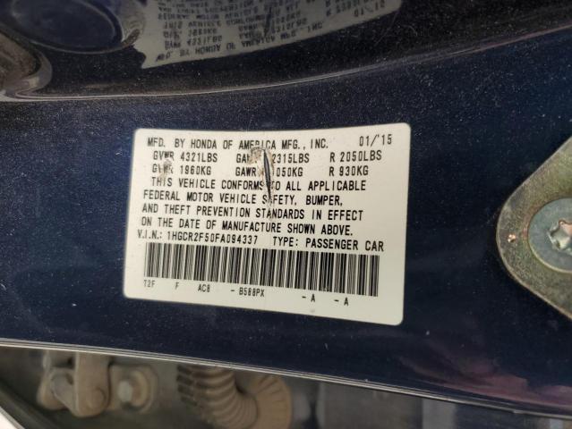 2015 HONDA ACCORD SPO - 1HGCR2F50FA094337