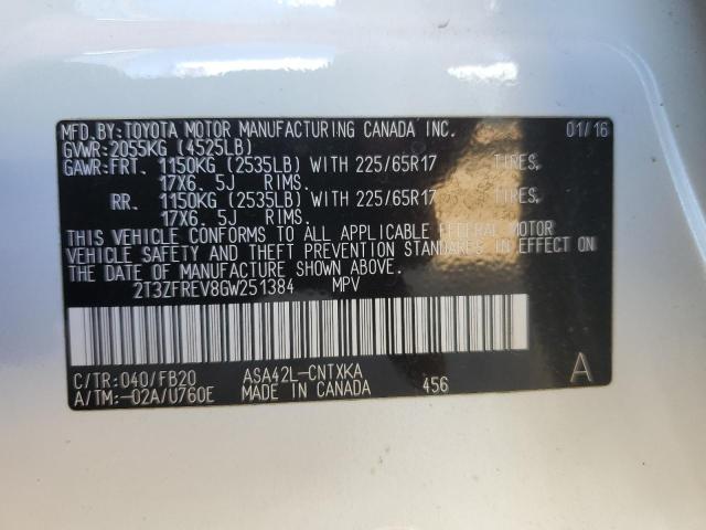 2016 TOYOTA RAV4 LE - 2T3ZFREV8GW251384