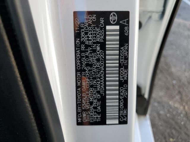 VIN JTDAAAAA0NA007207 2022 TOYOTA MIRAI LE no.12