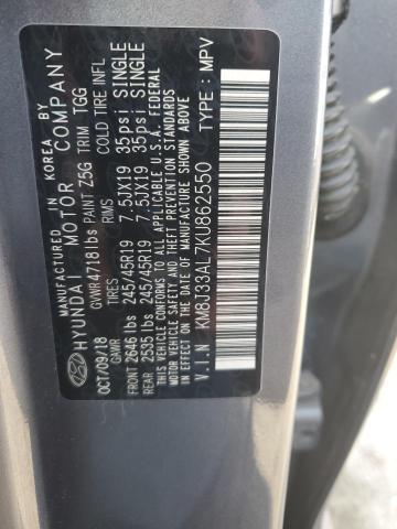 2019 HYUNDAI TUCSON LIM - KM8J33AL7KU862550