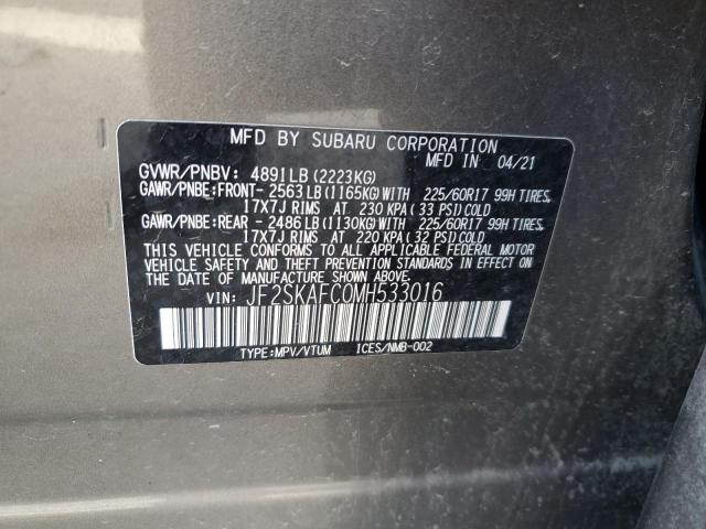 2021 SUBARU FORESTER P - JF2SKAFC0MH533016