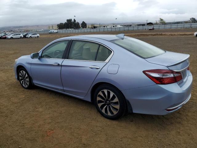 HONDA ACCORD HYB 2017 blue sedan 4d hybrid engine JHMCR6F53HC020292 photo #3