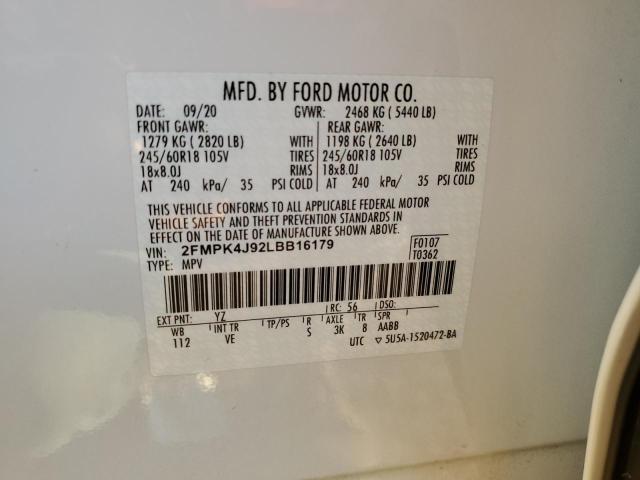 2020 FORD EDGE SEL - 2FMPK4J92LBB16179