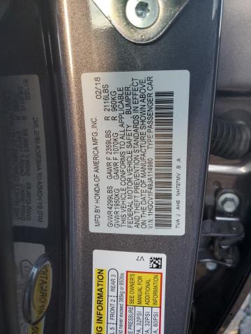 VIN 1HGCV1F49JA114980 2018 HONDA ACCORD no.12