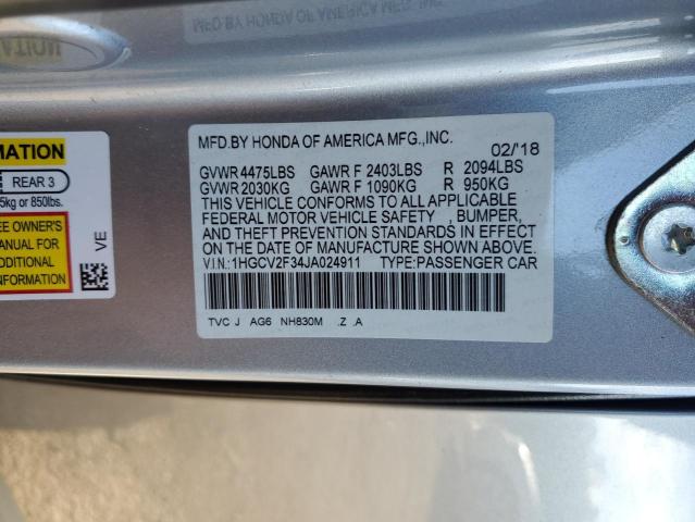 2018 HONDA ACCORD SPO - 1HGCV2F34JA024911