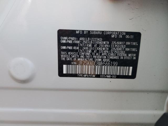 2021 SUBARU FORESTER JF2SKADC8MH566199
