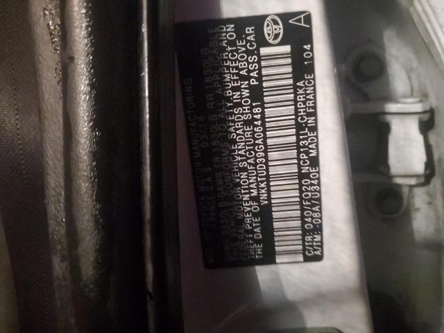 2016 TOYOTA YARIS L - VNKKTUD39GA064481