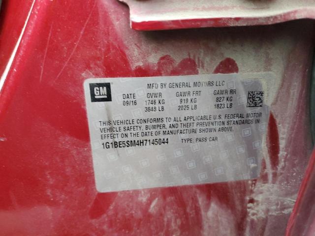 2017 CHEVROLET CRUZE LT - 1G1BE5SM4H7145044