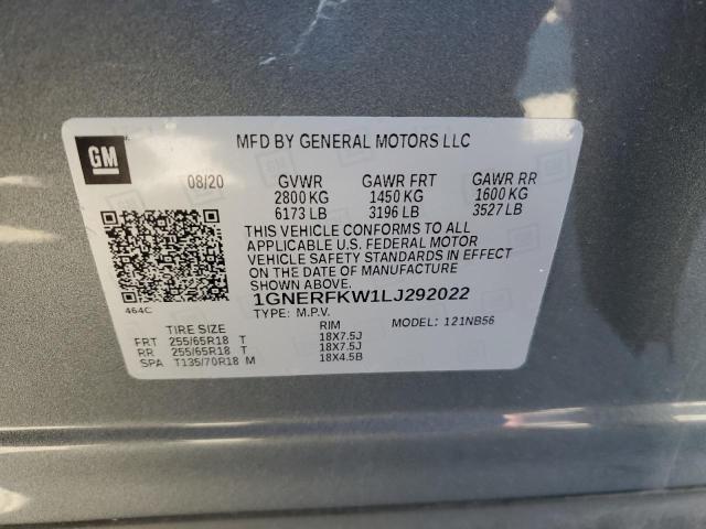 2020 CHEVROLET TRAVERSE L - 1GNERFKW1LJ292022