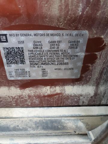 2019 CHEVROLET TRAX PREMI 3GNCJMSB2KL236565